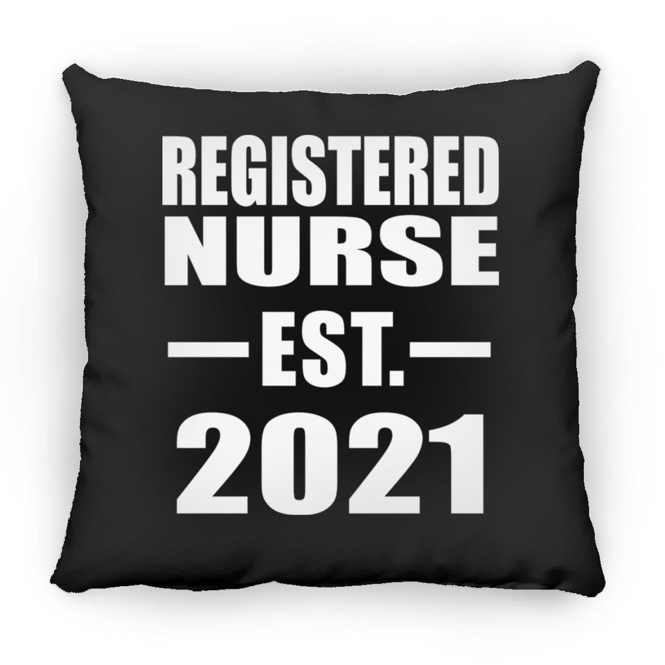 Registered Nurse Established EST. 2021 - Throw Pillow Black