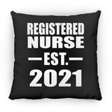 Registered Nurse Established EST. 2021 - Throw Pillow Black