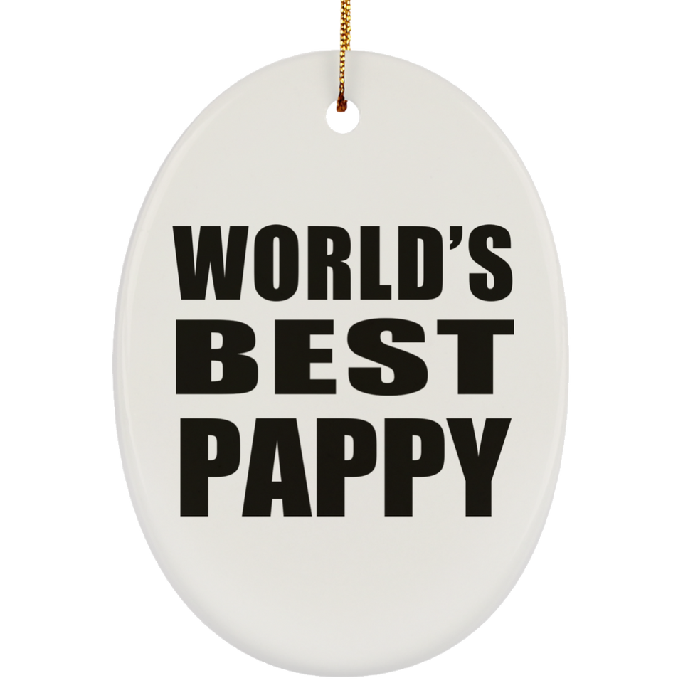 World's Best Pappy - Oval Ornament