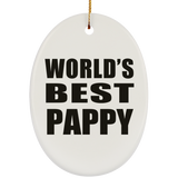 World's Best Pappy - Oval Ornament