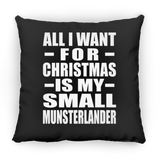 All I Want For Christmas Is My Small Munsterlander - Throw Pillow Black