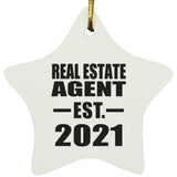 Real Estate Agent Established EST. 2021 - Star Ornament