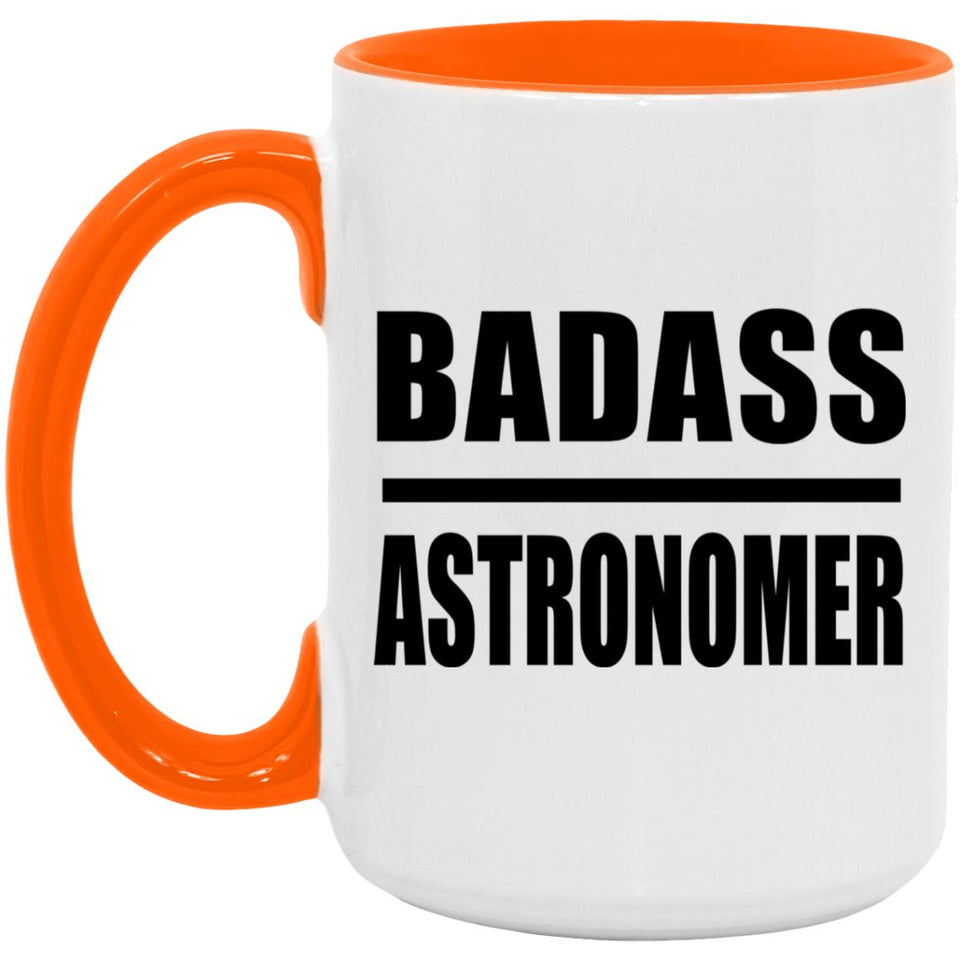 Badass Astronomer - 15oz Accent Mug Orange