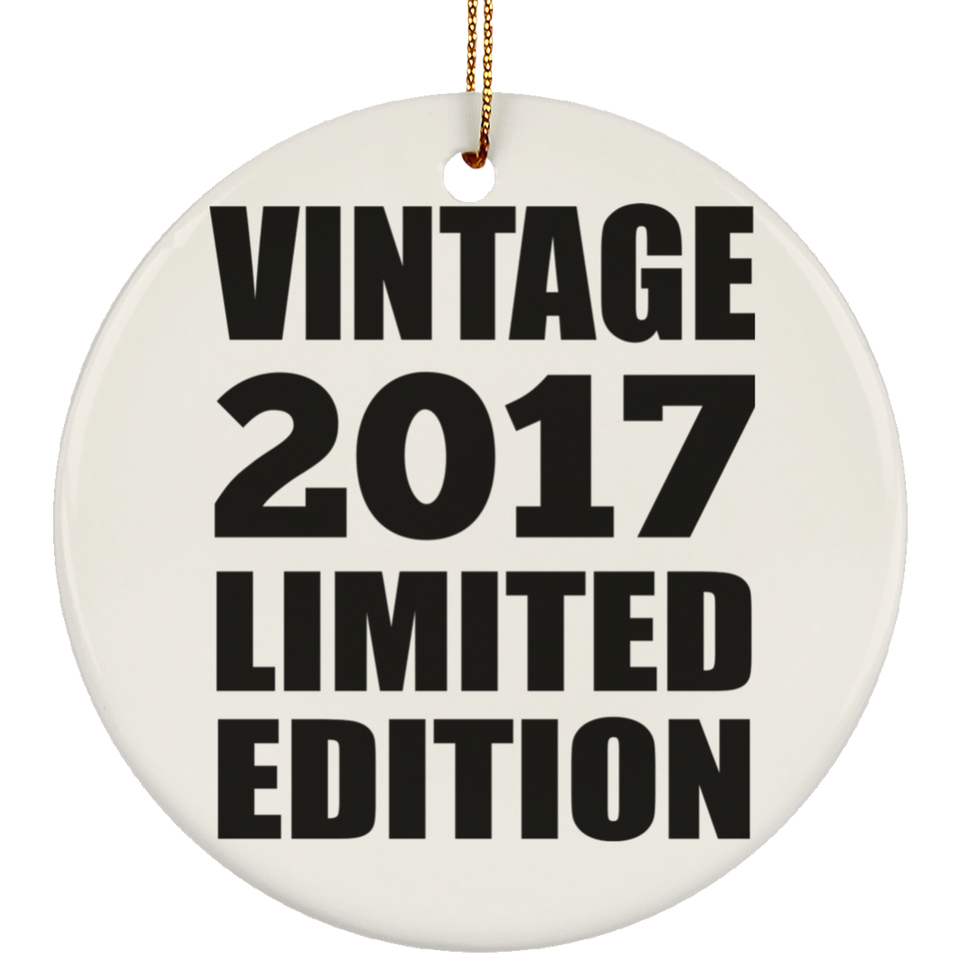 7th Birthday Vintage 2017 Limited Edition - Circle Ornament