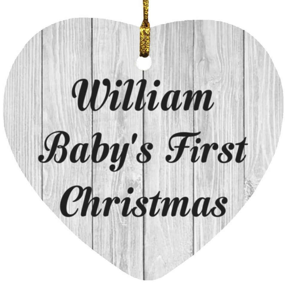 William Baby's First Christmas - Heart Ornament F