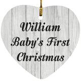 William Baby's First Christmas - Heart Ornament F