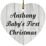 Anthony Baby's First Christmas - Heart Ornament F
