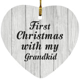 First Christmas With My Grandkid - Heart Ornament F