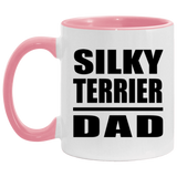 Silky Terrier Dad - 11oz Accent Mug Pink