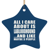 All I Care About Is Labloodhound - Star Ornament