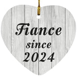 Fiance Since 2024 - Heart Ornament F