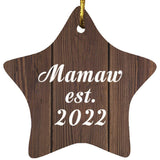 Mamaw Established Est. 2022 - Star Ornament D
