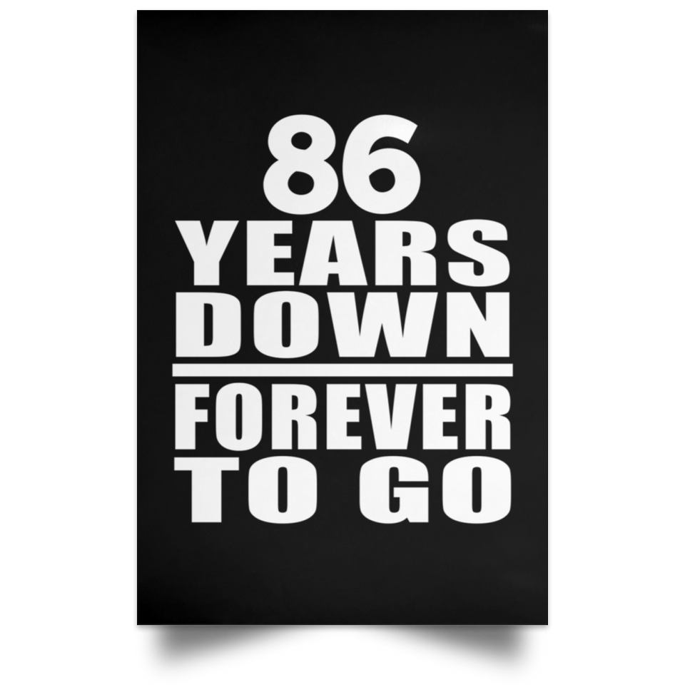 86th Anniversary 86 Years Down Forever to Go - Poster Portrait