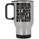Medical Secretary By Day World's Best Dad By Night - Travel Mug