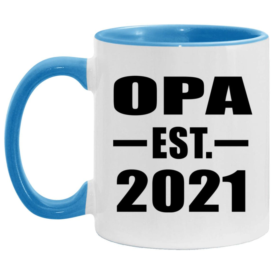 Opa Established EST. 2021 - 11oz Accent Mug Blue