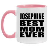 Josephine Best Mom Ever - 11oz Accent Mug Pink
