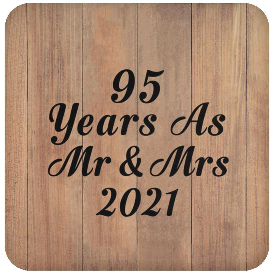 95 Years As Mr & Mrs 2021 - Drink Coaster C