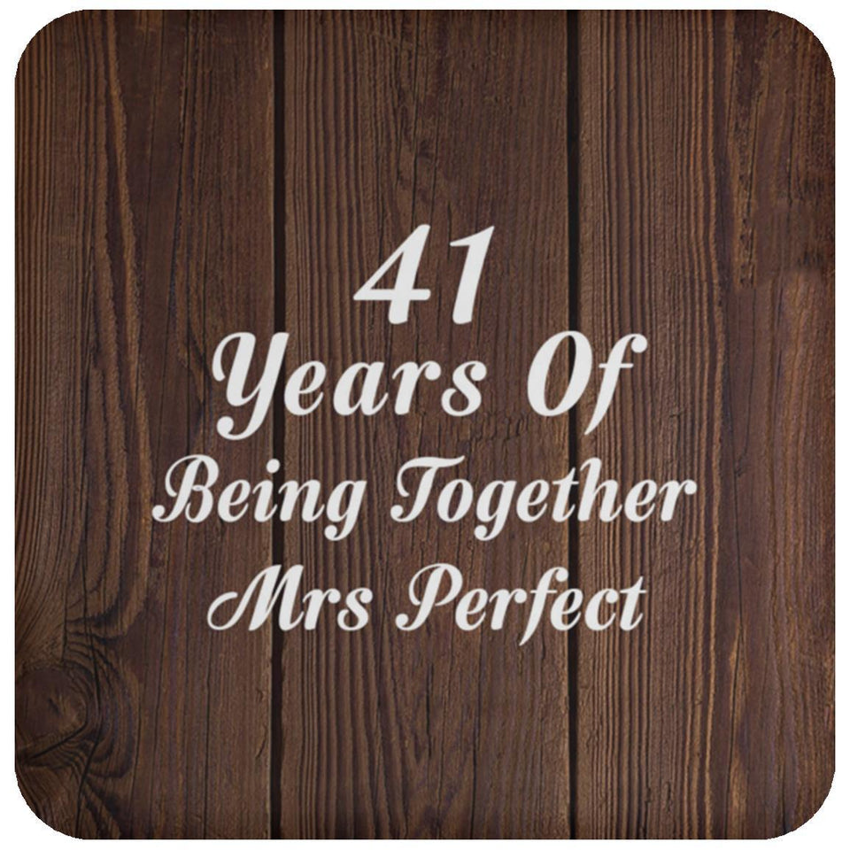 41st Anniversary 41 Years Of Being Mrs Perfect - Drink Coaster D