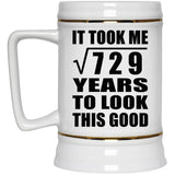27th Birthday Took Square Root of 729 Years To Look Good - Beer Stein