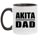 Akita Dad - 11oz Accent Mug Black