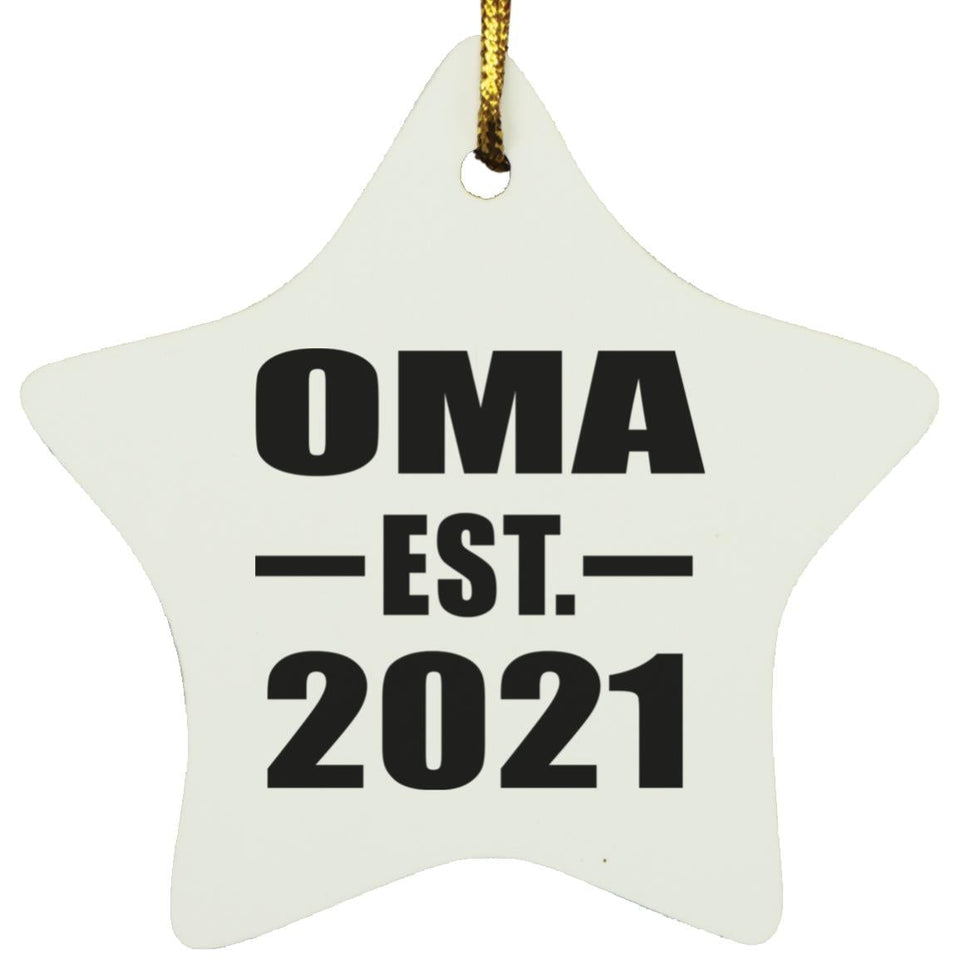 Oma Established EST. 2021 - Star Ornament
