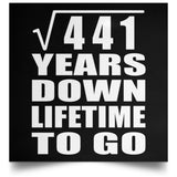 21st Anniversary Square Root of 441 Years Lifetime To Go - Poster Square