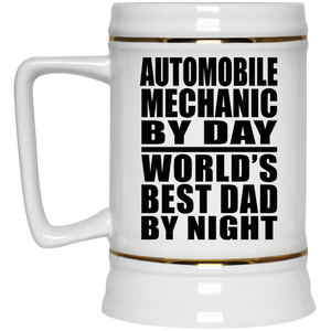 Automobile Mechanic By Day World's Best Dad By Night - Beer Stein