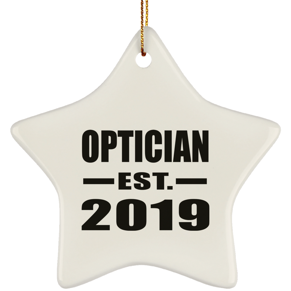 Optician Established EST. 2019 - Star Ornament