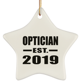 Optician Established EST. 2019 - Star Ornament