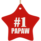 Number One #1 Papaw - Star Ornament