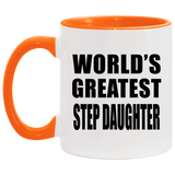 World's Greatest Step Daughter - 11oz Accent Mug Orange