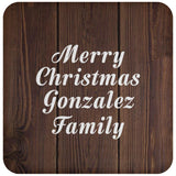 Merry Christmas Gonzalez Family - Drink Coaster D