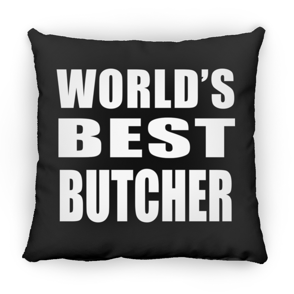 World's Best Butcher - Throw Pillow Black
