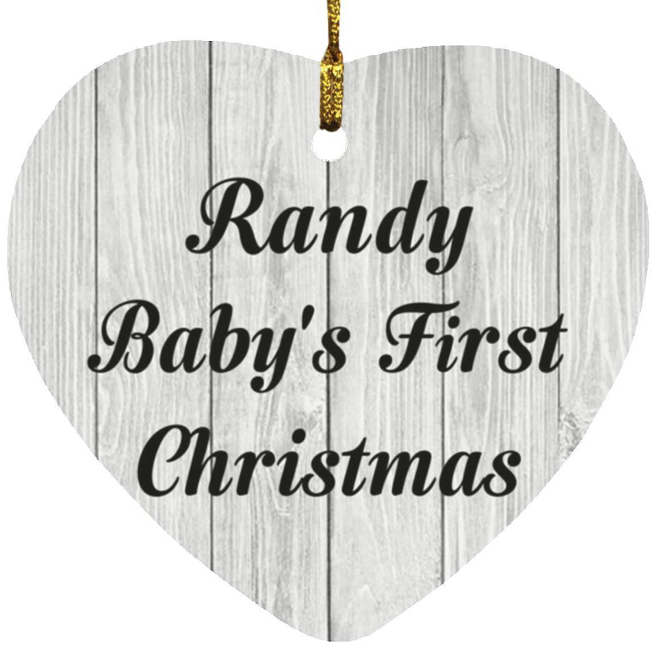 Randy Baby's First Christmas - Heart Ornament F