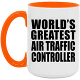 World's Greatest Air Traffic Controller - 15oz Accent Mug Orange