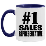 Number One #1 Sales Representative - 11oz Accent Mug Purple