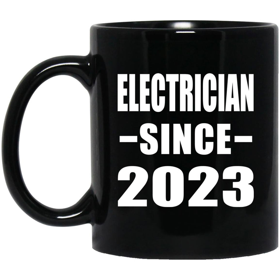Electrician Since 2023 - 11oz Coffee Mug Black