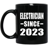 Electrician Since 2023 - 11oz Coffee Mug Black