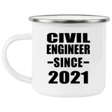 Civil Engineer Since 2021 - 12oz Camping Mug