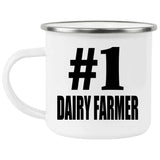 Number One #1 Dairy Farmer - 12oz Camping Mug