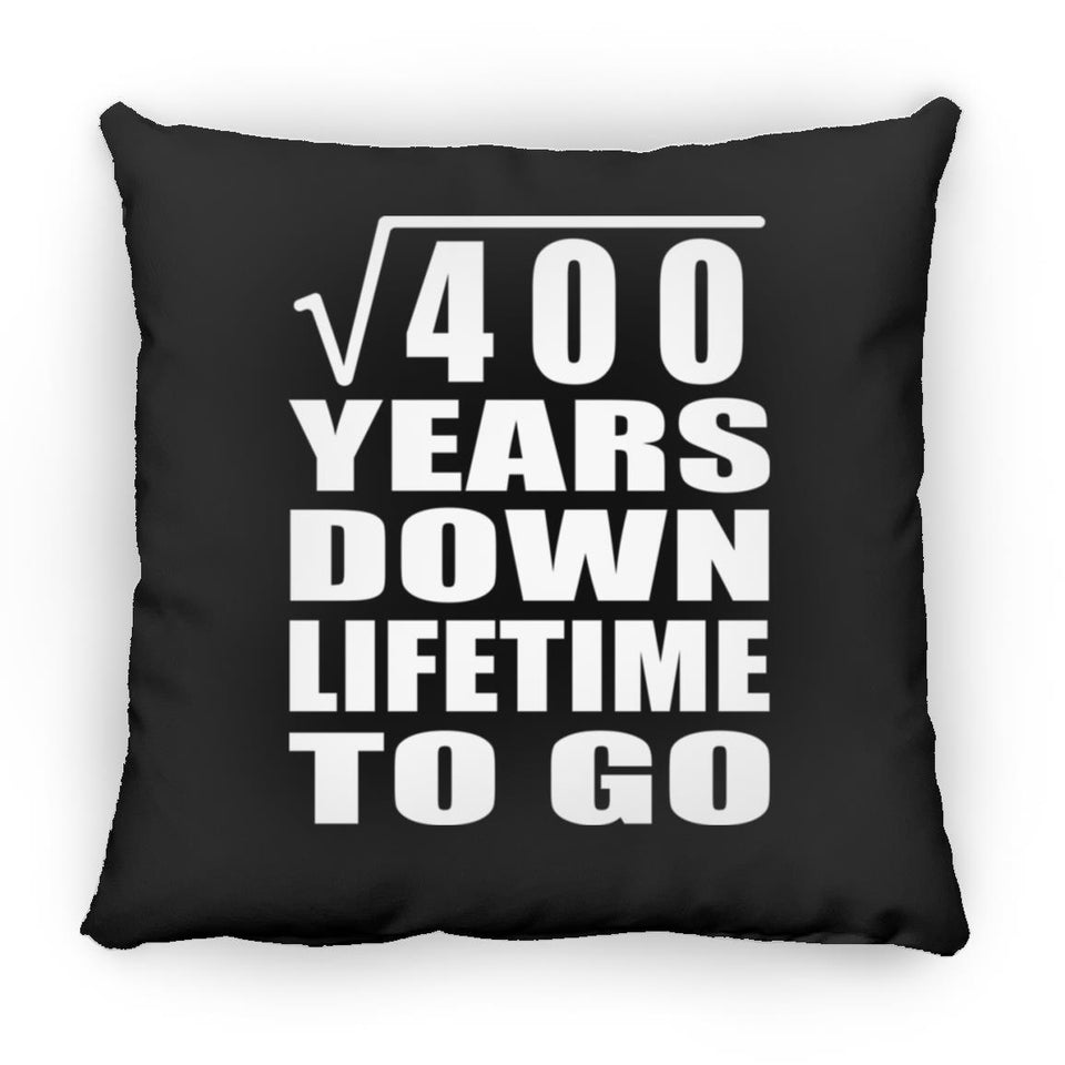 20th Anniversary Square Root of 400 Years Lifetime To Go - Throw Pillow Black