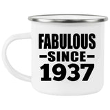 87th Birthday Fabulous Since 1937 - 12oz Camping Mug