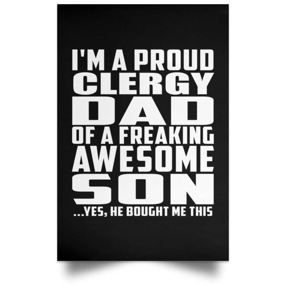 Proud Clergy Dad Of Awesome Son - Poster Portrait