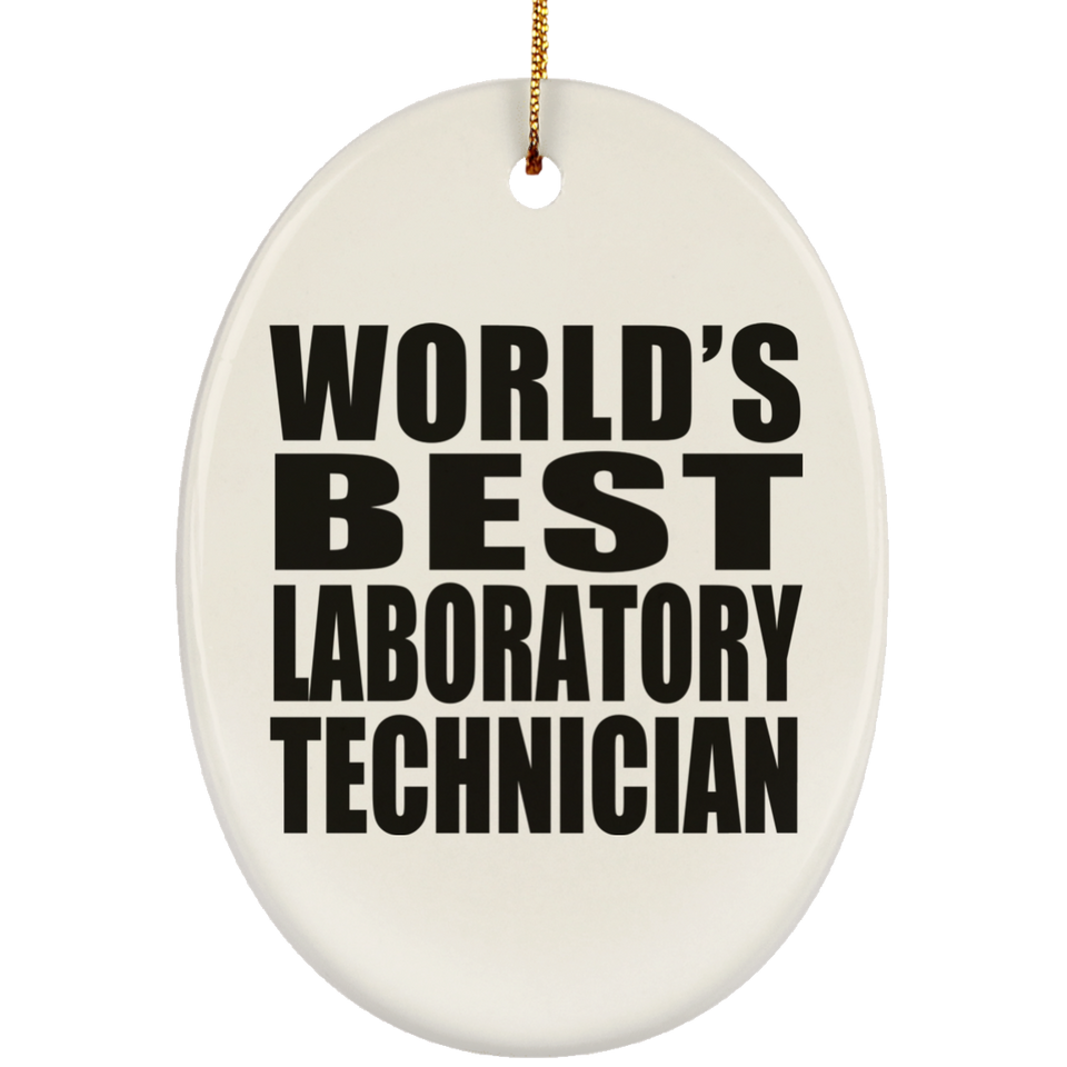 World's Best Laboratory Technician - Oval Ornament
