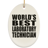 World's Best Laboratory Technician - Oval Ornament