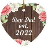 Step Dad Established Est. 2022 - Heart Ornament A