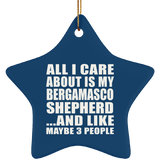 All I Care About Is My Bergamasco Shepherd - Star Ornament