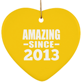 11th Birthday Amazing Since 2013 - Heart Ornament