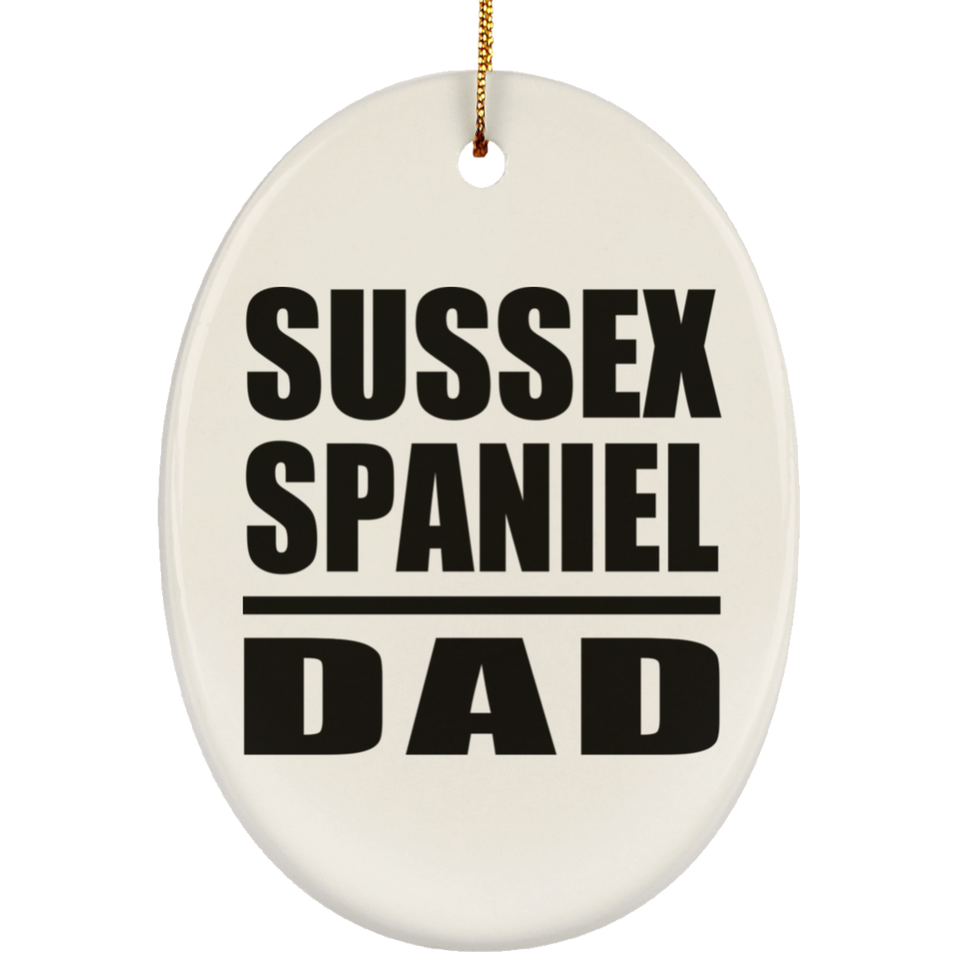 Sussex Spaniel Dad - Oval Ornament