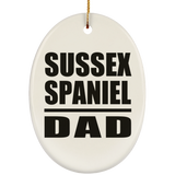 Sussex Spaniel Dad - Oval Ornament